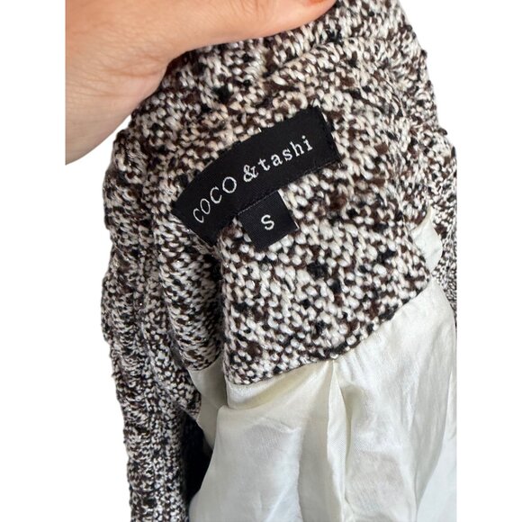 COCO & TASHI Brown Boucle Blazer Jacket Size Small - Picture 5 of 10